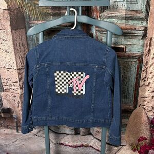 MTV‎ Music Television NWT Youth Girls blue jean jacket, size medium